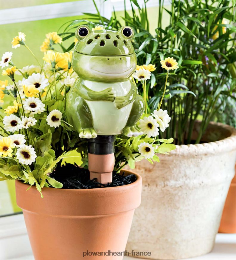 Piège à mouches des fruits et moucherons tout-en-un en céramique avec globe d'arrosage - champignon Plow & Hearth 8642F6905 cour et jardin