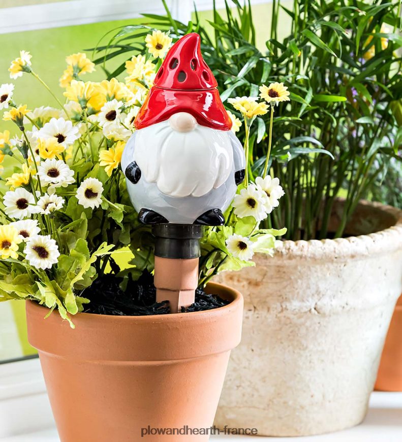 Piège à mouches des fruits et moucherons tout-en-un en céramique avec globe d'arrosage - champignon Plow & Hearth 8642F6905 cour et jardin