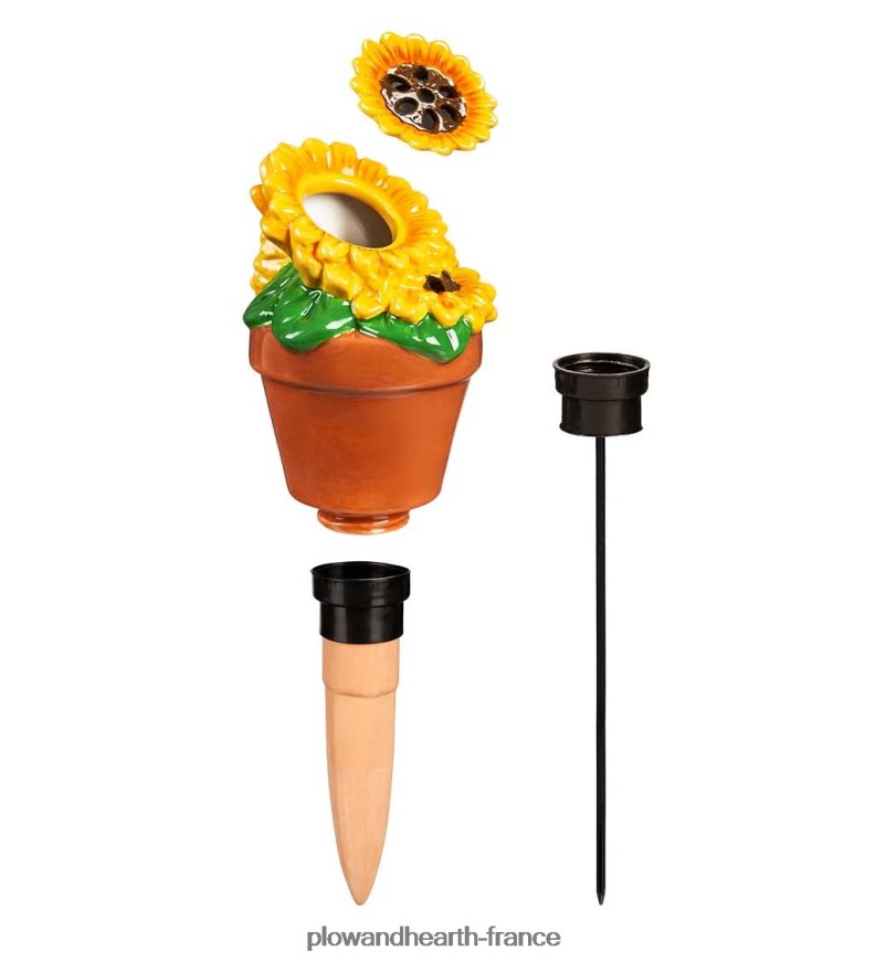 Piège à mouches des fruits et moucherons tout-en-un en céramique avec globe d'arrosage - champignon Plow & Hearth 8642F6905 cour et jardin