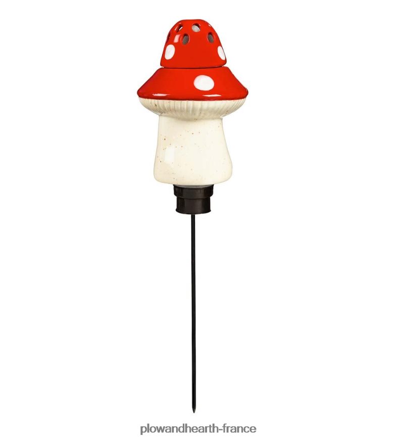 Piège à mouches des fruits et moucherons tout-en-un en céramique avec globe d'arrosage - champignon Plow & Hearth 8642F6905 cour et jardin