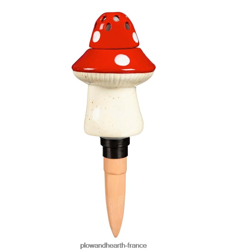 Piège à mouches des fruits et moucherons tout-en-un en céramique avec globe d'arrosage - champignon Plow & Hearth 8642F6905 cour et jardin