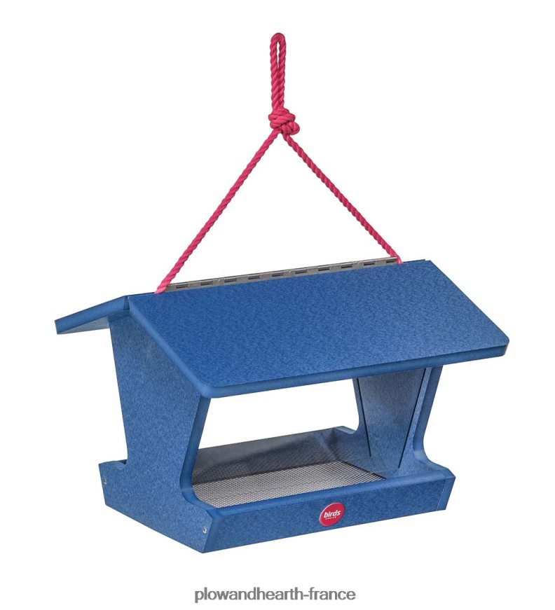 Mangeoire à oiseaux de style trémie en polybois recyclé coloré - jaune Plow & Hearth 8642F6748 cour et jardin