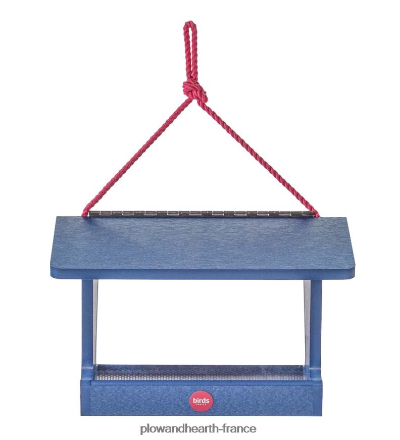 Mangeoire à oiseaux de style trémie en polybois recyclé coloré - jaune Plow & Hearth 8642F6748 cour et jardin