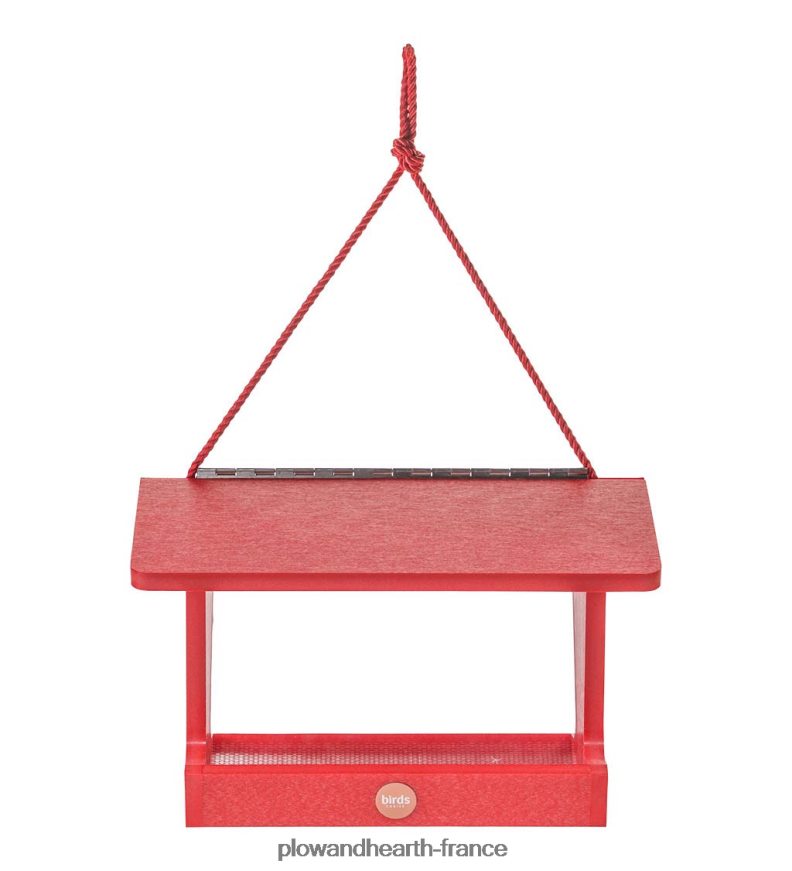 Mangeoire à oiseaux de style trémie en polybois recyclé coloré - jaune Plow & Hearth 8642F6748 cour et jardin