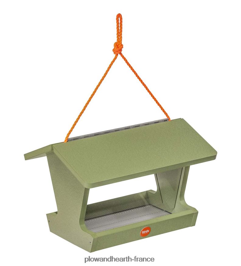 Mangeoire à oiseaux de style trémie en polybois recyclé coloré - jaune Plow & Hearth 8642F6748 cour et jardin