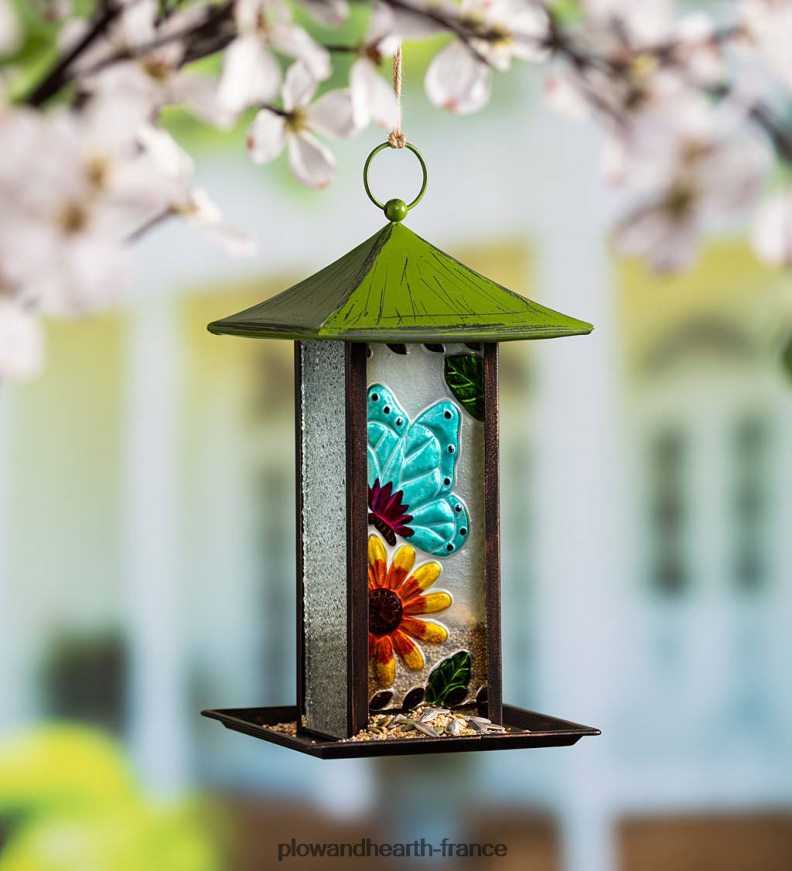 Mangeoire à papillons et à fleurs Plow & Hearth 8642F6750 cour et jardin