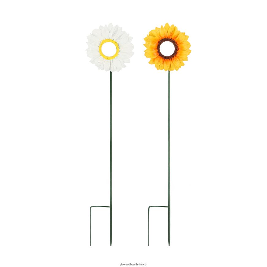 Mangeoires à fleurs pour oiseaux avec beurre de cacahuète, lot de 2 Plow & Hearth 8642F6786 cour et jardin