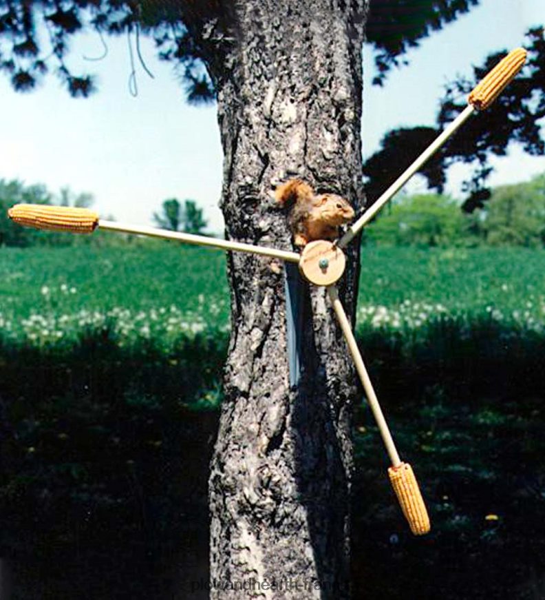 mangeoire à écureuils qui tourne autour d'un tourbillon Plow & Hearth 8642F6740 cour et jardin