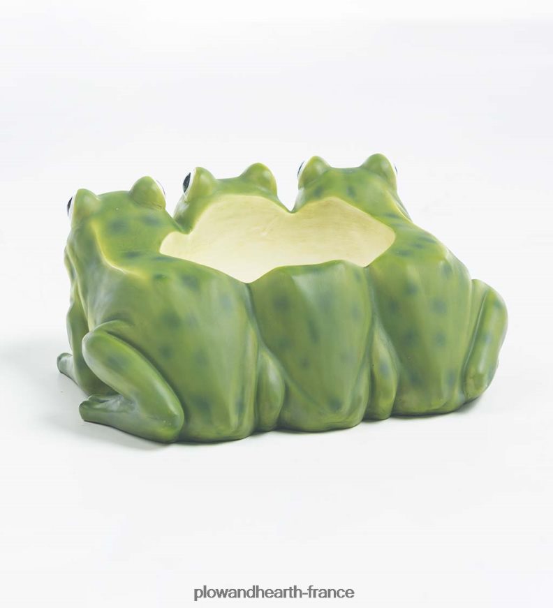 Jardinière triplée de grenouilles intérieure/extérieure pour fleurs ou herbes Plow & Hearth 8642F6960 cour et jardin