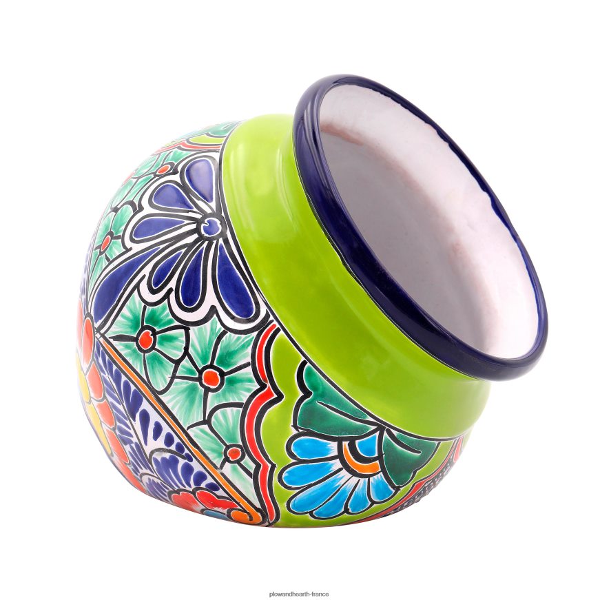 jardinière chata inclinée talavera verte Plow & Hearth 8642F6951 cour et jardin