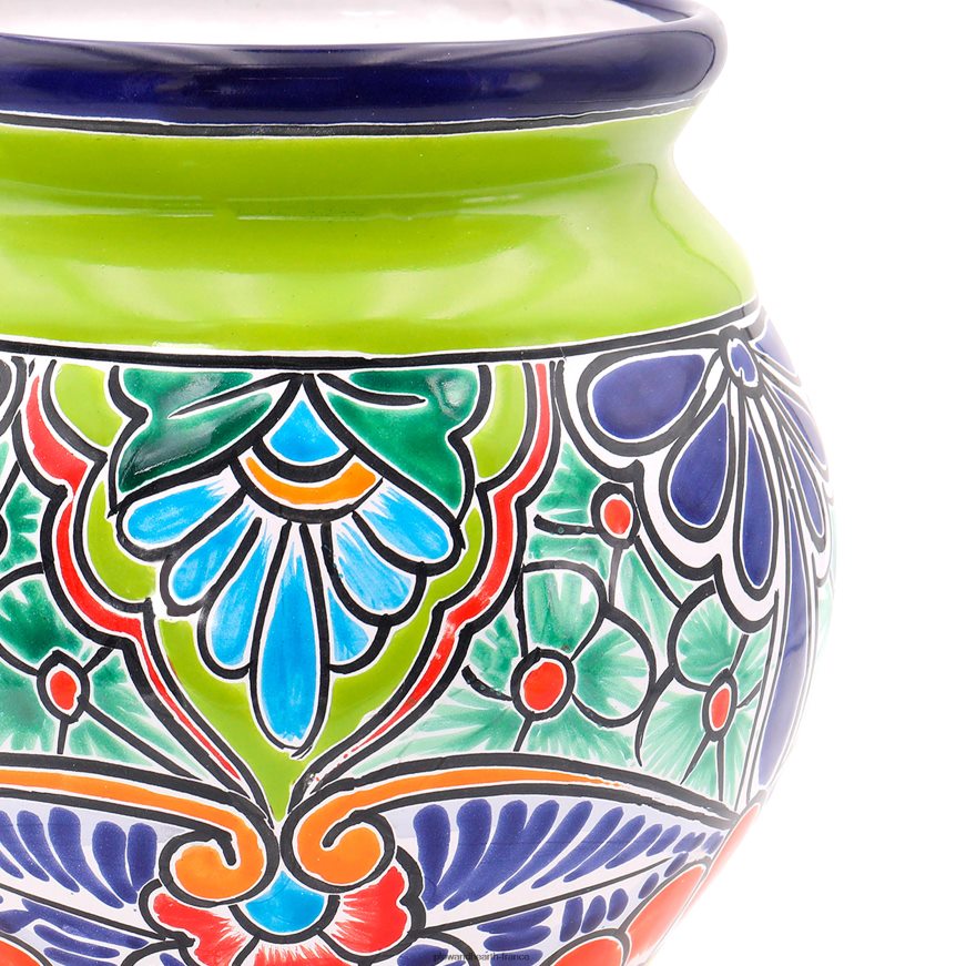 jardinière chata inclinée talavera verte Plow & Hearth 8642F6951 cour et jardin