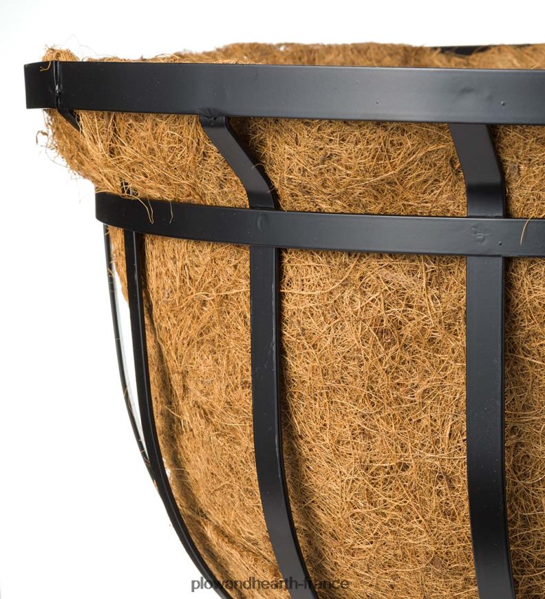 jardinière en métal sur pieds avec doublure en coco Plow & Hearth 8642F6914 cour et jardin