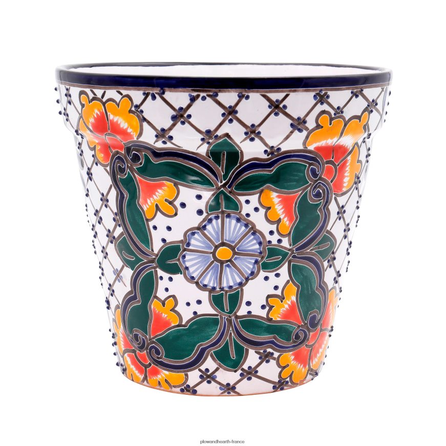 jardinière talavera blanche Plow & Hearth 8642F6971 cour et jardin