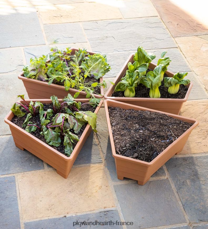 jardinières de conversion modulaires surélevées, ensemble de 4 Plow & Hearth 8642F6920 cour et jardin