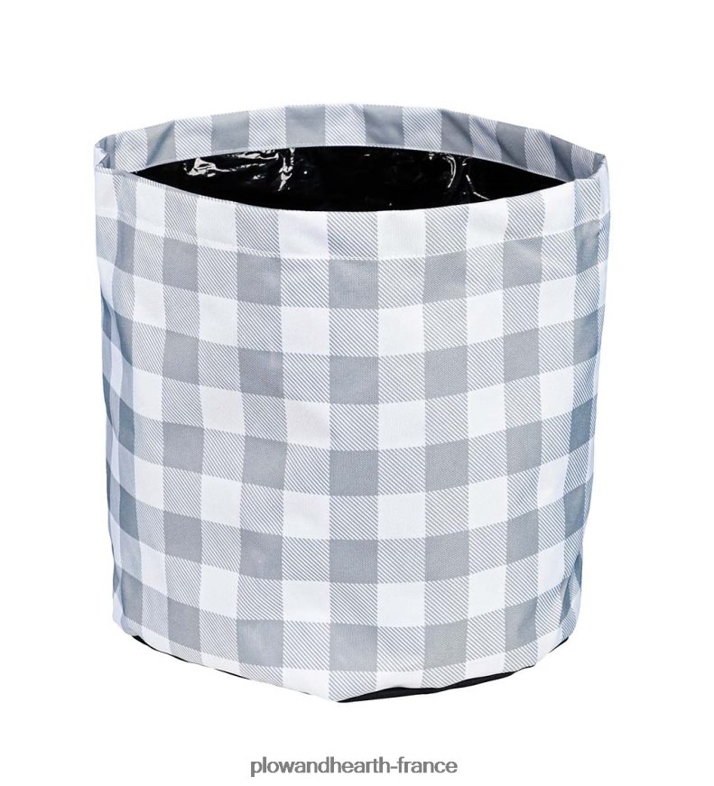 jardinières en tissu à motifs, lot de 3 - carreaux Plow & Hearth 8642F6961 cour et jardin