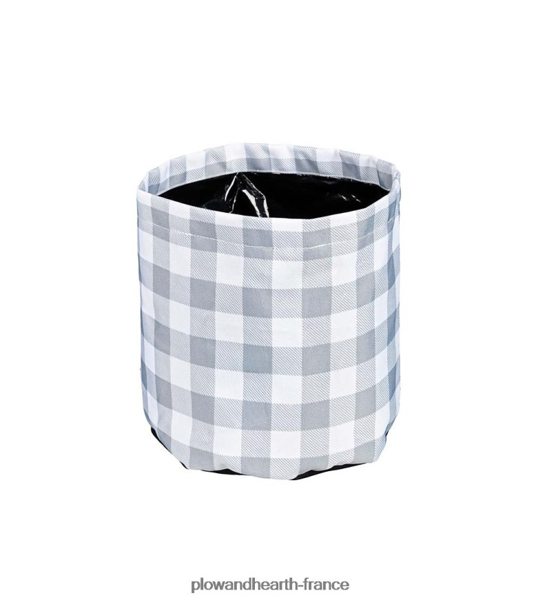 jardinières en tissu à motifs, lot de 3 - carreaux Plow & Hearth 8642F6961 cour et jardin