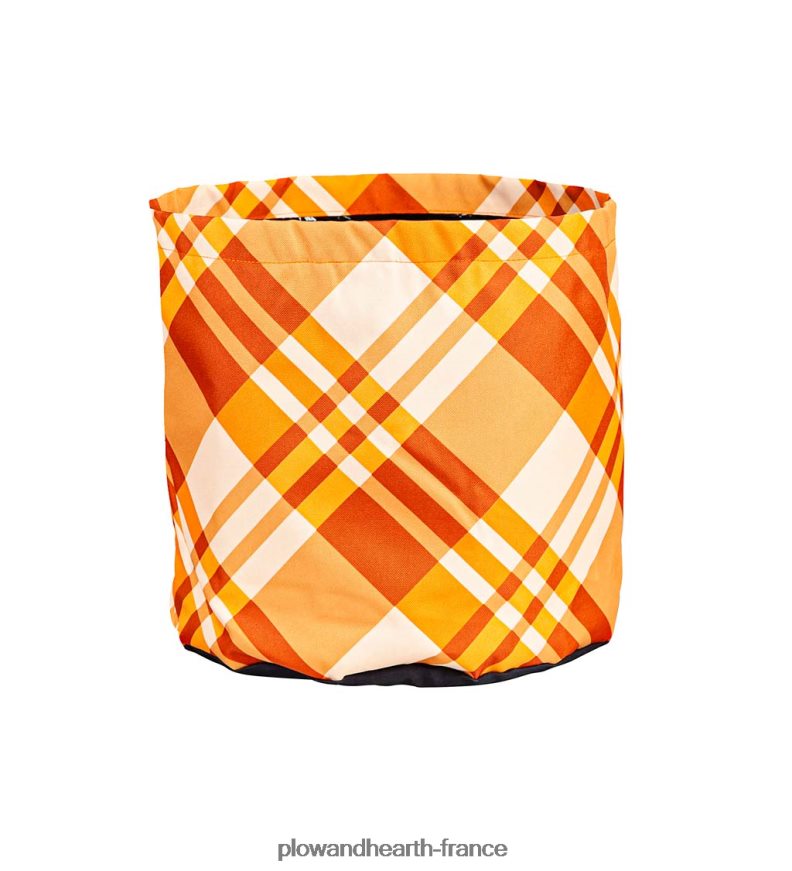 jardinières en tissu à motifs, lot de 3 - carreaux Plow & Hearth 8642F6961 cour et jardin