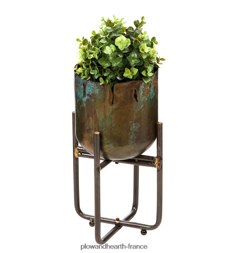 jardinières surélevées en métal vieilli, ensemble de 3 Plow & Hearth 8642F6924 cour et jardin