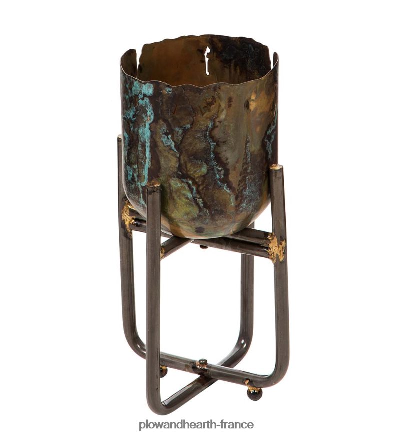 jardinières surélevées en métal vieilli, ensemble de 3 Plow & Hearth 8642F6924 cour et jardin