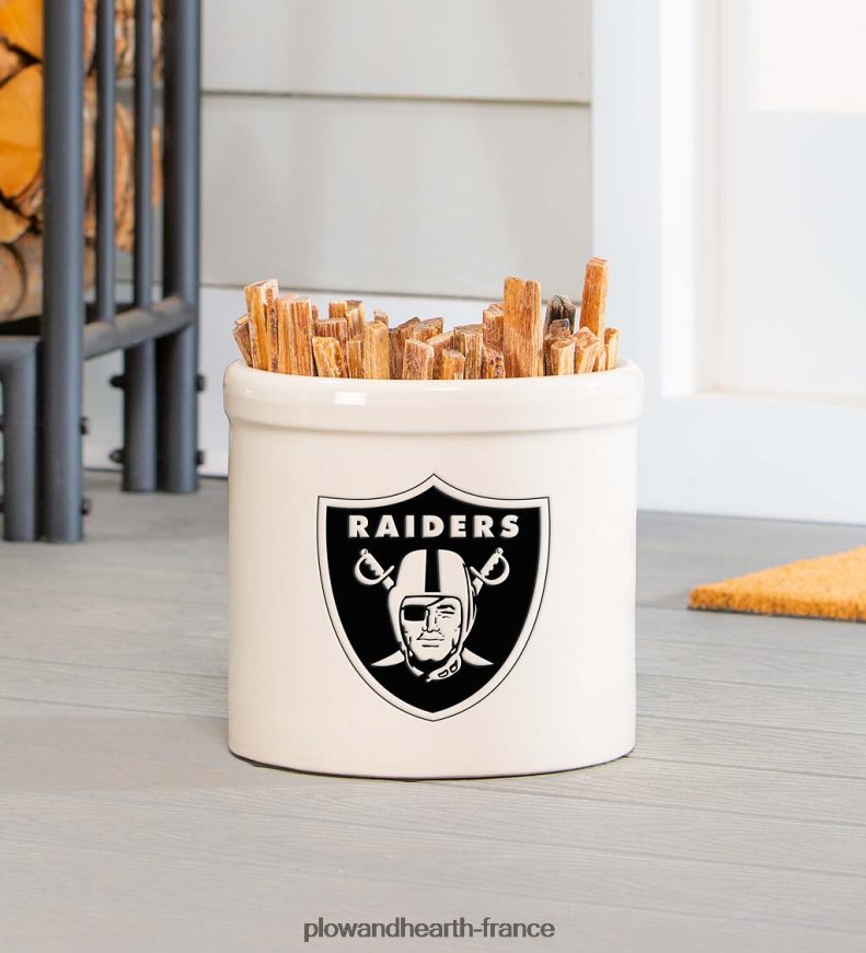 pot en grès avec logo de l'équipe nfl - cardinaux de l'arizona Plow & Hearth 8642F6976 cour et jardin