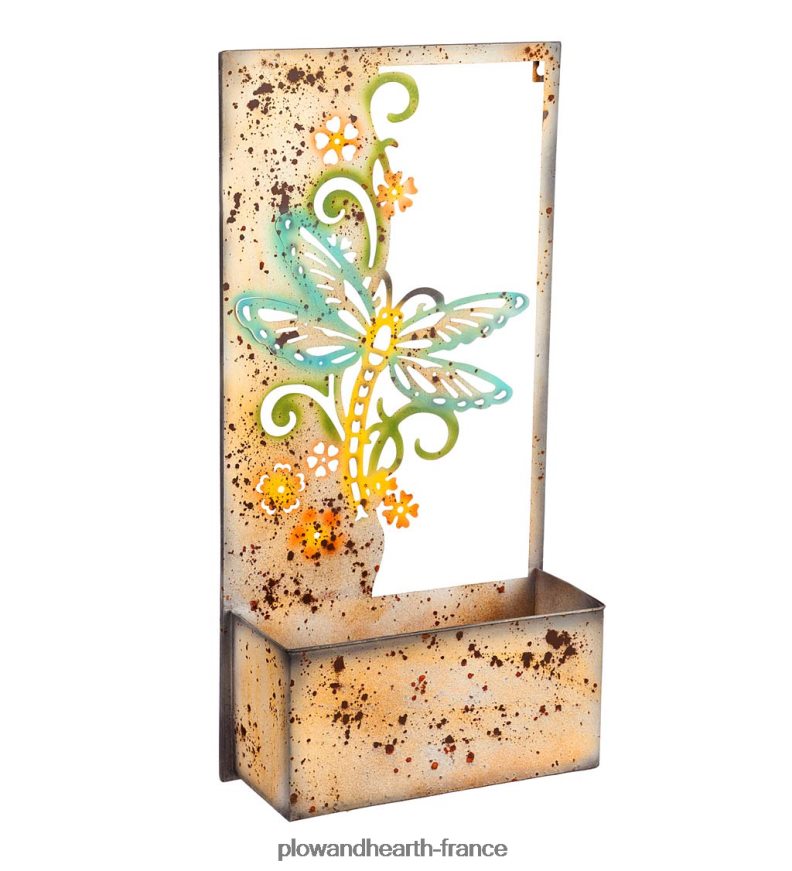 support pour plante libellule en métal peint Plow & Hearth 8642F6965 cour et jardin