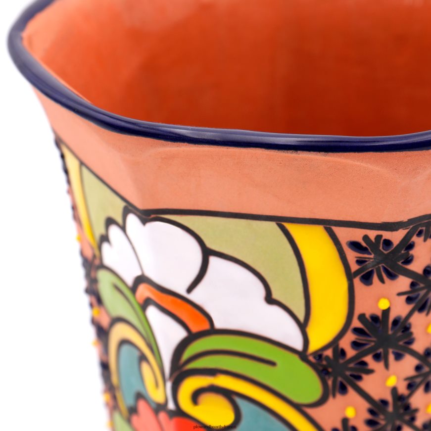 vase à fleurs talavera octogonal moyen Plow & Hearth 8642F6957 cour et jardin