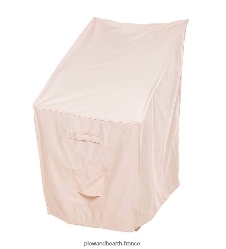 Housse de chaises empilables de luxe - beige Plow & Hearth 8642F61047 cour et jardin