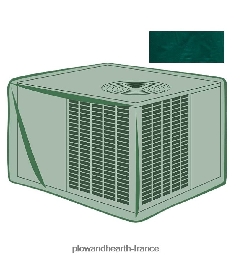 Housse toutes saisons pour mobilier d'extérieur classique pour climatiseur carré - vert Plow & Hearth 8642F61029 cour et jardin
