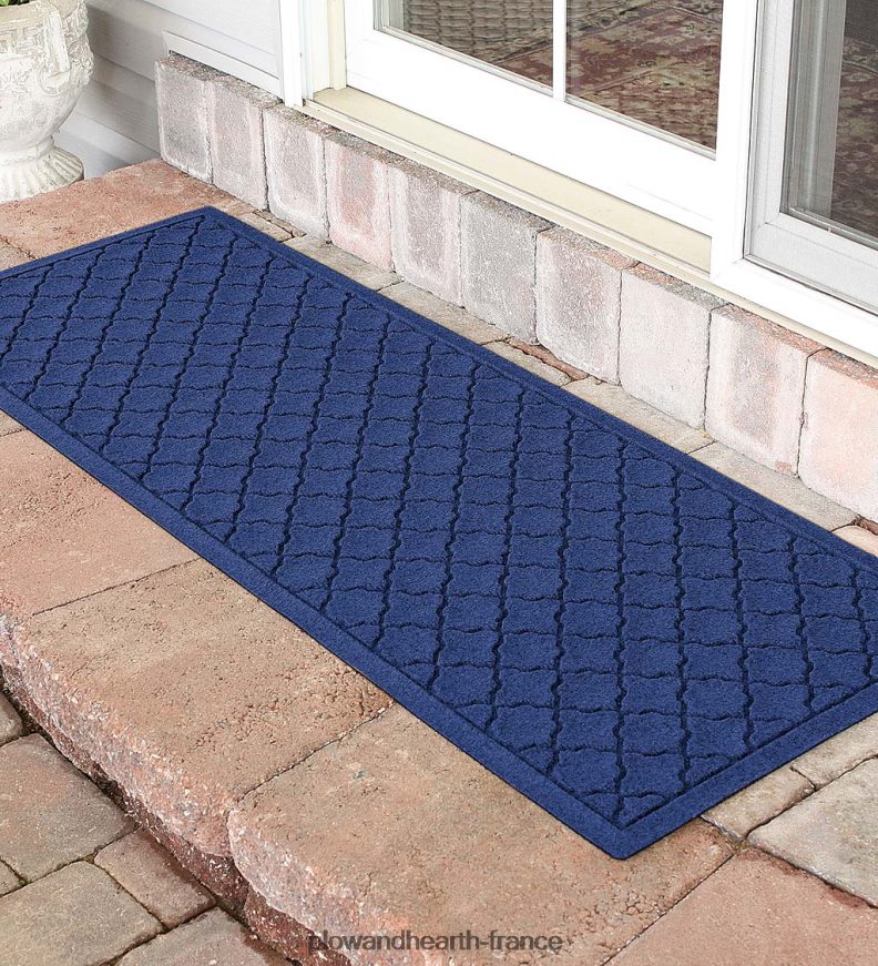 Paillasson géométrique intérieur/extérieur Waterhog Plow & Hearth 8642F61056 cour et jardin