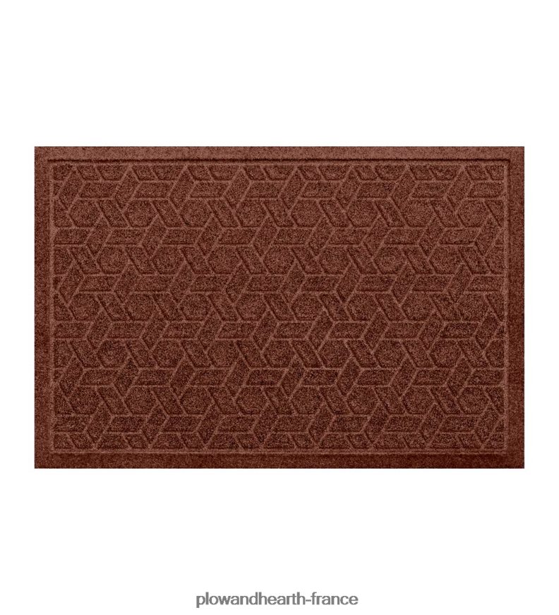 Paillasson tissé en canne lavable en machine Waterhog - granite Plow & Hearth 8642F61064 cour et jardin