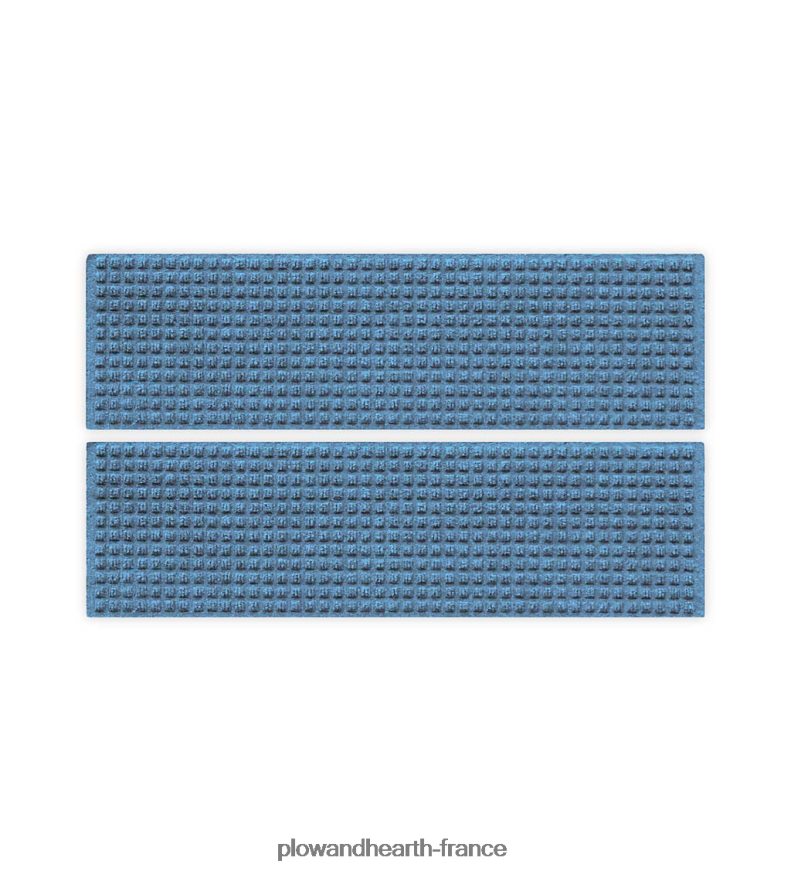 marches d'escalier gaufrées - gris Plow & Hearth 8642F61042 cour et jardin