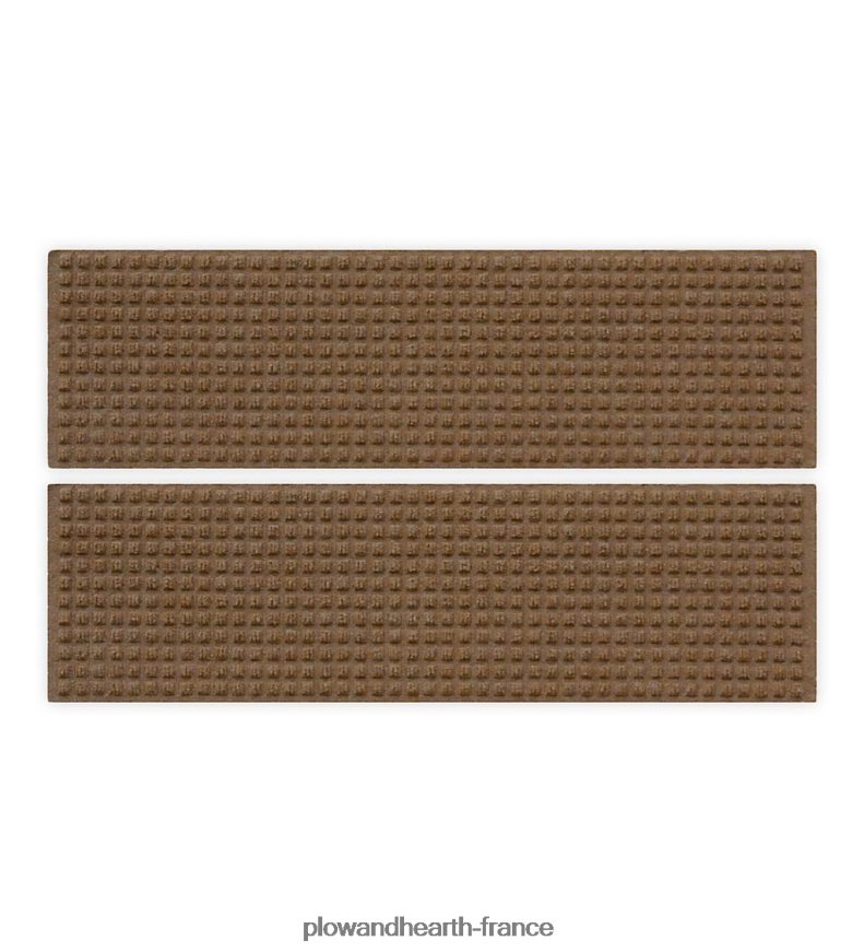 marches d'escalier gaufrées - gris Plow & Hearth 8642F61042 cour et jardin