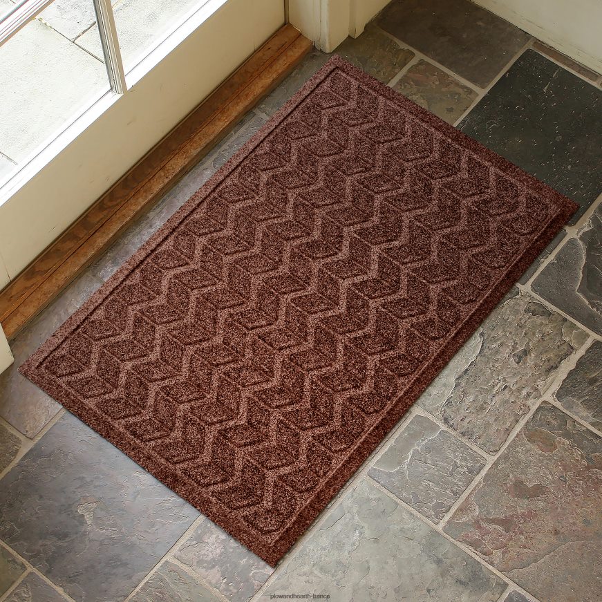 paillasson chevron lavable en machine waterhog - granit Plow & Hearth 8642F61071 cour et jardin