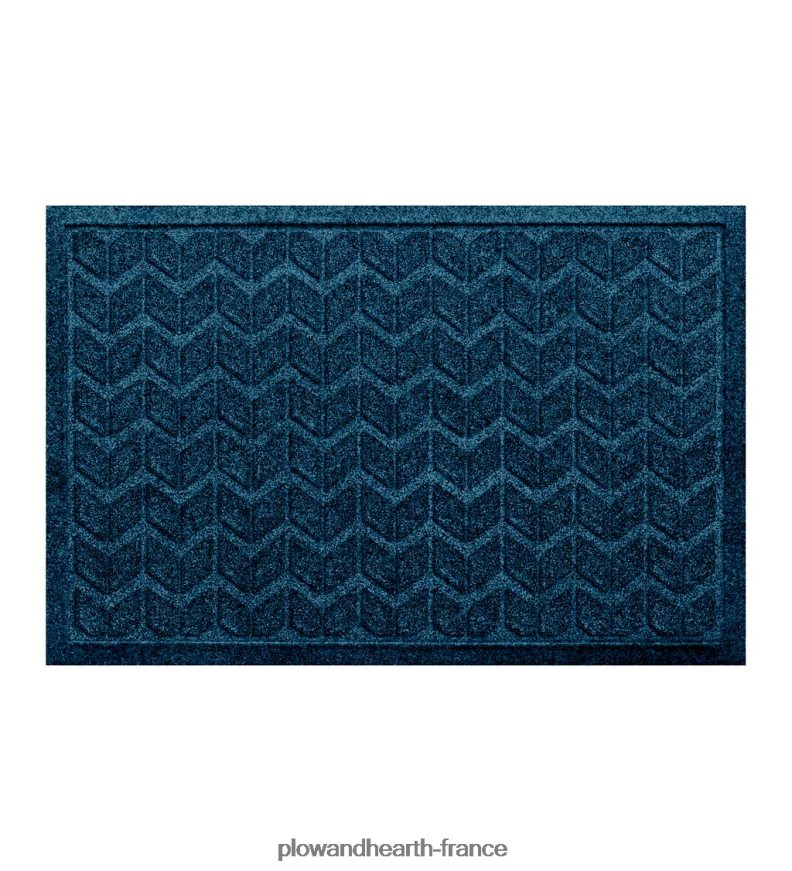 paillasson chevron lavable en machine waterhog - granit Plow & Hearth 8642F61071 cour et jardin
