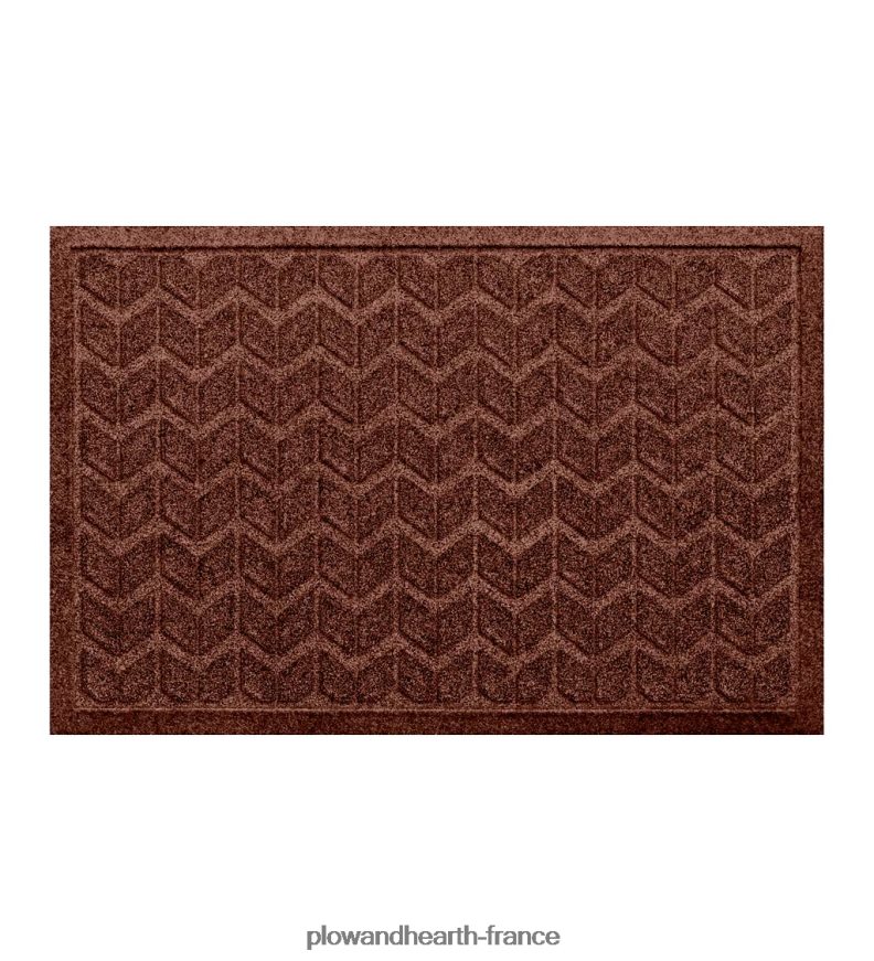 paillasson chevron lavable en machine waterhog - granit Plow & Hearth 8642F61071 cour et jardin