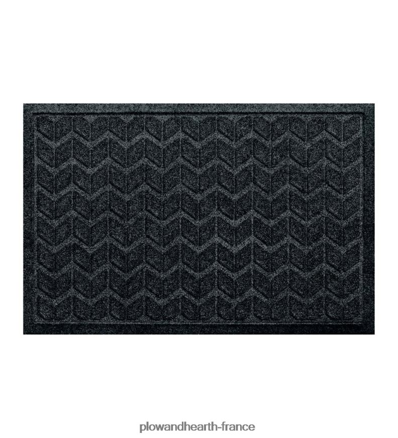 paillasson chevron lavable en machine waterhog - granit Plow & Hearth 8642F61071 cour et jardin
