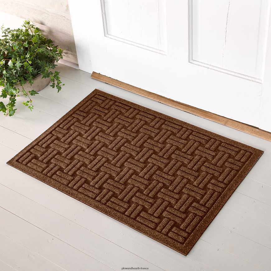 paillasson tressé en panier Waterhog Plow & Hearth 8642F61059 cour et jardin