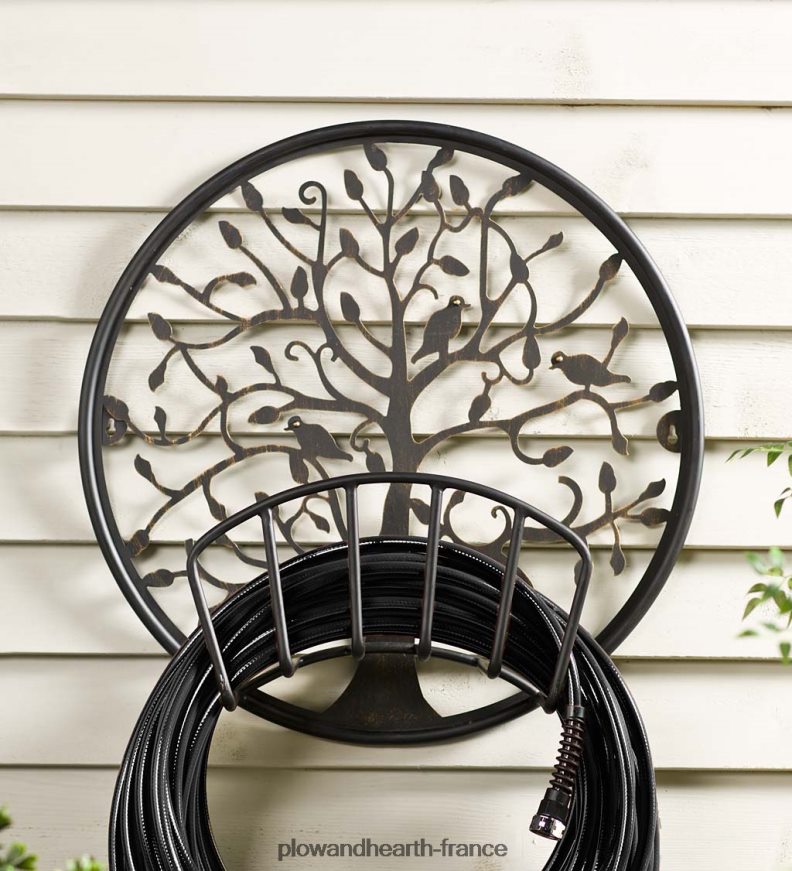 support de tuyau en métal arbre de vie Plow & Hearth 8642F6995 cour et jardin