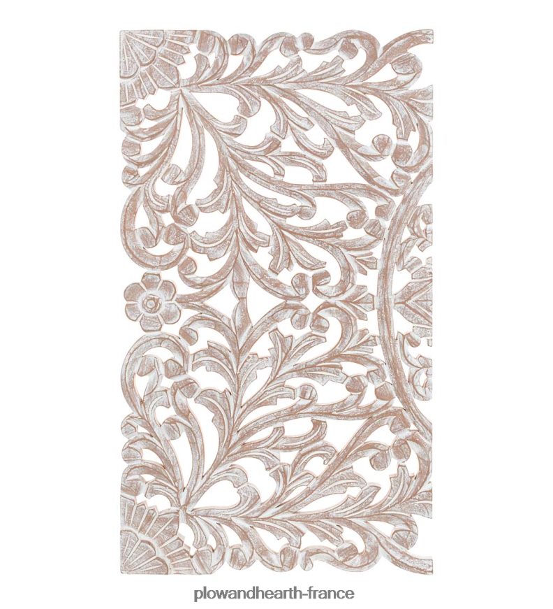 art mural floral lavé à la chaux à trois panneaux Plow & Hearth 8642F62134 meubles