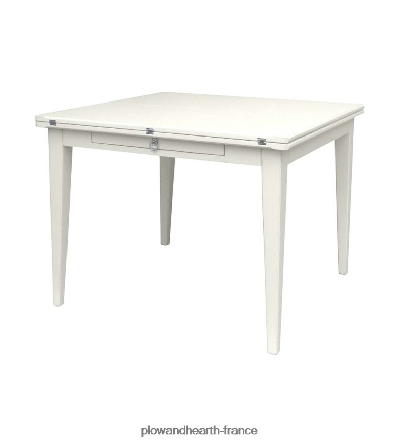 Table Shelby de la collection Farmhouse de Laurel Ridge avec feuilles dépliantes - cacao Plow & Hearth 8642F62099 meubles