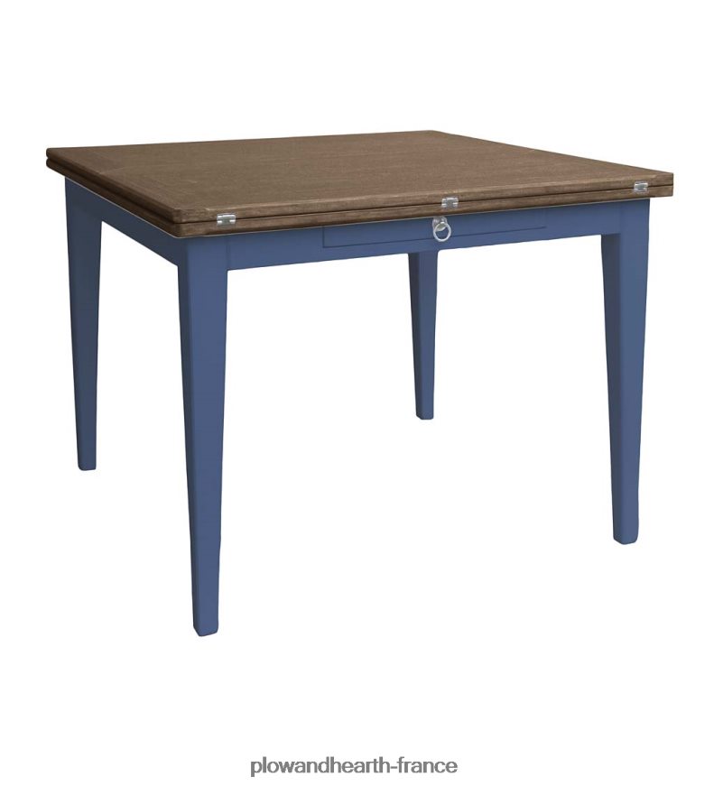 Table Shelby de la collection Farmhouse de Laurel Ridge avec feuilles dépliantes - cacao Plow & Hearth 8642F62099 meubles