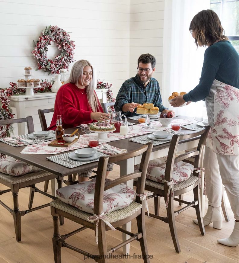 Table Shelby de la collection Farmhouse de Laurel Ridge avec feuilles dépliantes - cacao Plow & Hearth 8642F62099 meubles