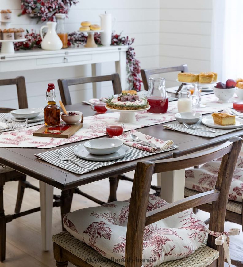 Table Shelby de la collection Farmhouse de Laurel Ridge avec feuilles dépliantes - cacao Plow & Hearth 8642F62099 meubles