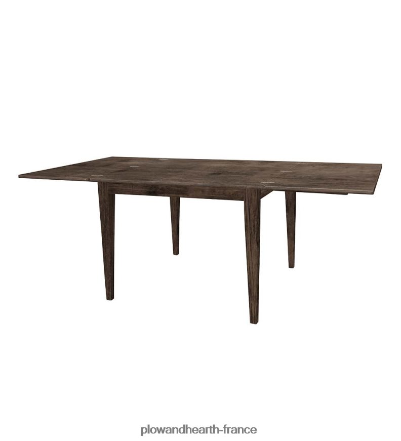 Table Shelby de la collection Farmhouse de Laurel Ridge avec feuilles dépliantes - cacao Plow & Hearth 8642F62099 meubles