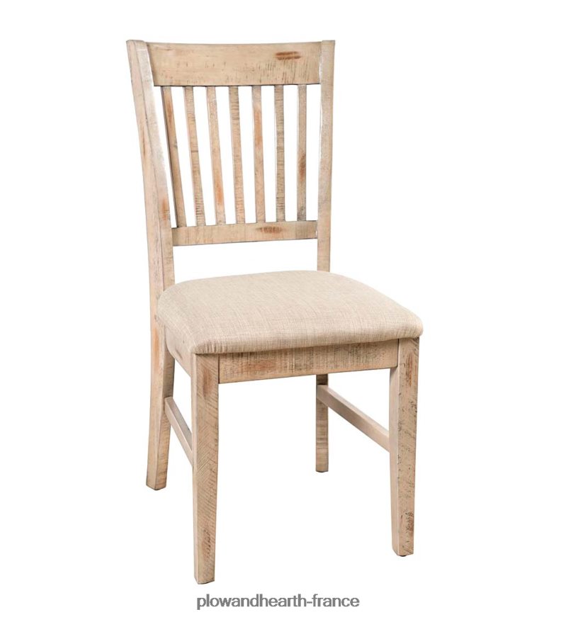 chaise à dossier à lattes chelsea - scrimshaw blanchi à la chaux Plow & Hearth 8642F62104 meubles