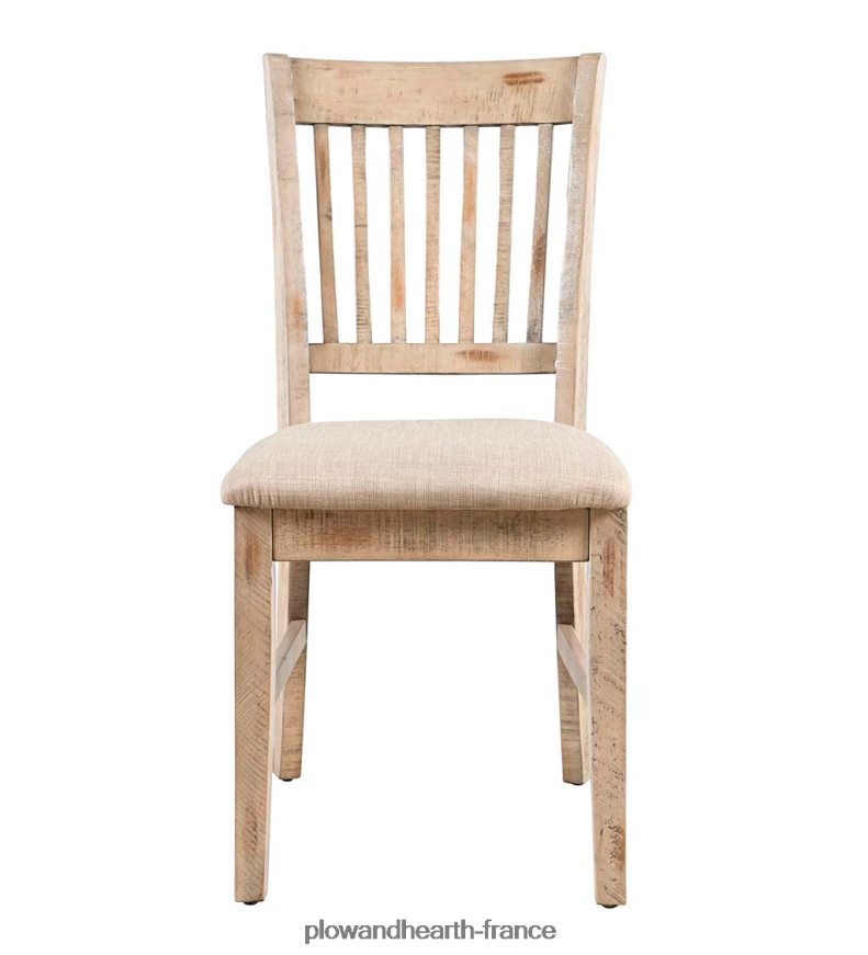 chaise à dossier à lattes chelsea - scrimshaw blanchi à la chaux Plow & Hearth 8642F62104 meubles