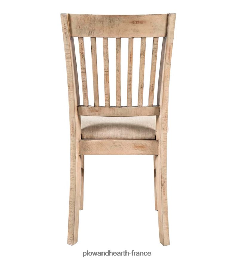 chaise à dossier à lattes chelsea - scrimshaw blanchi à la chaux Plow & Hearth 8642F62104 meubles