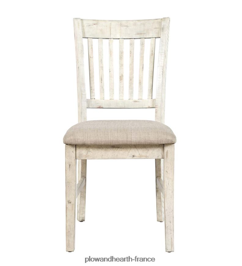 chaise à dossier à lattes chelsea - scrimshaw blanchi à la chaux Plow & Hearth 8642F62104 meubles