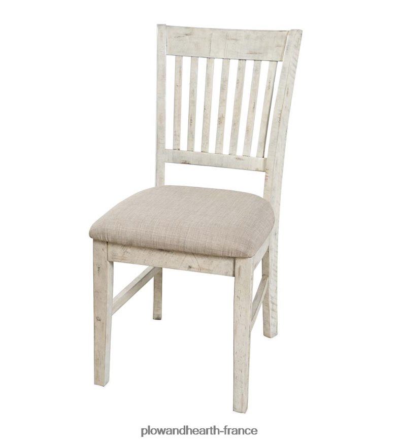 chaise à dossier à lattes chelsea - scrimshaw blanchi à la chaux Plow & Hearth 8642F62104 meubles