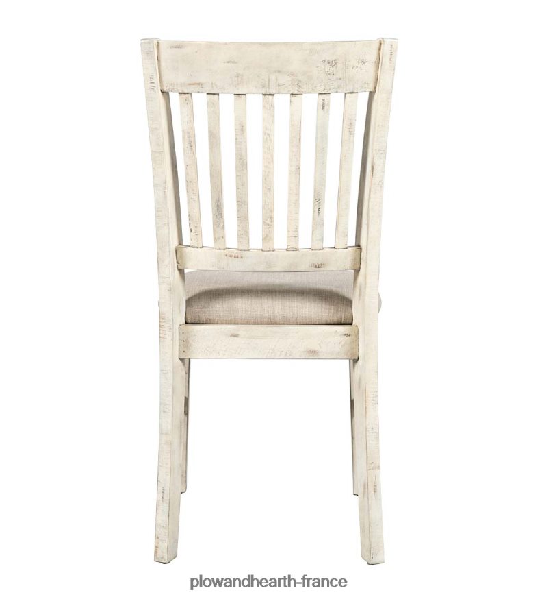chaise à dossier à lattes chelsea - scrimshaw blanchi à la chaux Plow & Hearth 8642F62104 meubles